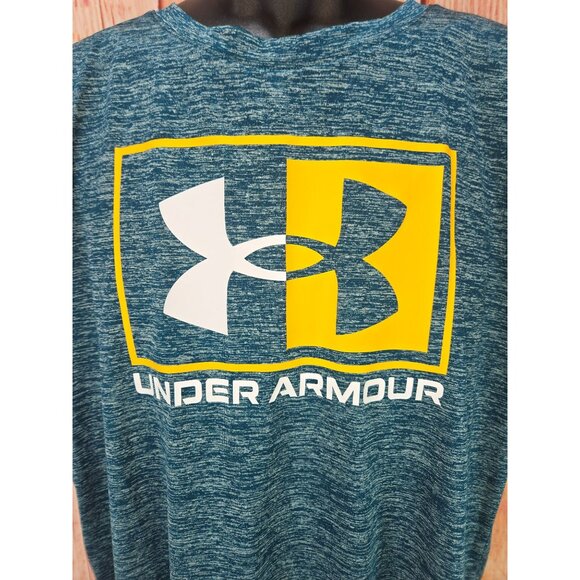 Under Armour Womens Loose Fit Blue Heather T-Shirt XL - Picture 3 of 7